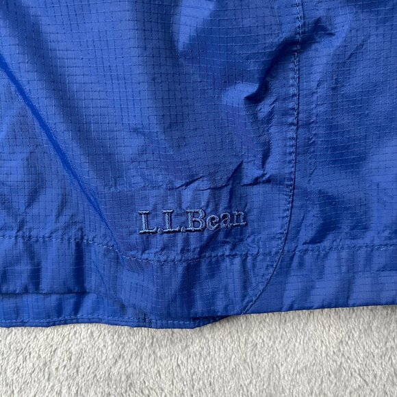 LL Bean Trail Model Raincoat Women's M Blue Long Waterproof Jacket Hooded Rugged - Picture 5 of 13